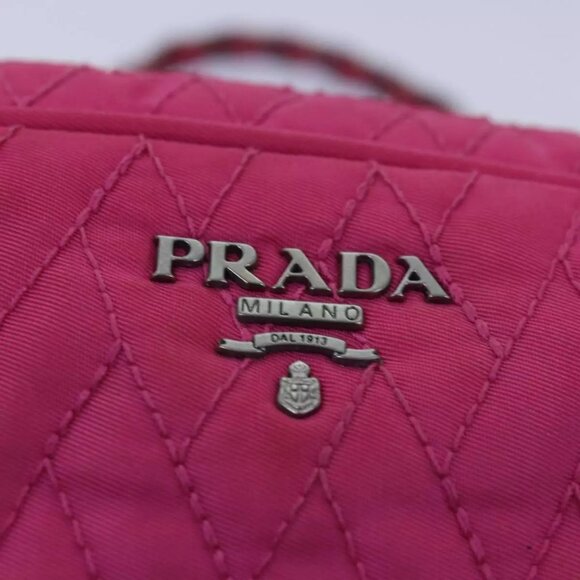 PRADA Chain Hand Bag Nylon Pink Auth - Picture 9 of 16